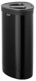 Cos de rufe Brabantia Selector 1008917, 55 L, 2 compartimente, Orificii aerisire, Umplere fara deschidere, Negru