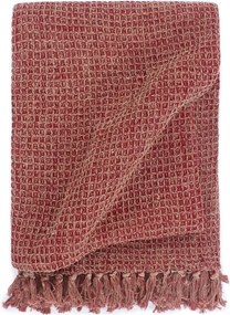 vidaXL Pătură decorativă, vișiniu, 220 x 250 cm, bumbac