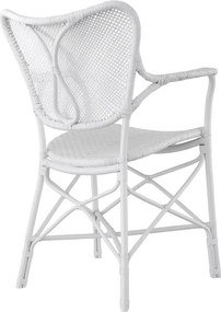 Scaun cu brate din ratan design LUX, Colony alb