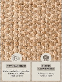 Covor tip traversă în culoare naturală reversibil/țesut manual din iută 80x200 cm Fjord – Hanse Home