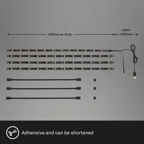 Brilo - Bandă LED RGBW reglabilă pentru TV 3m LED/2,5W/USB + DO