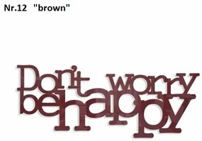 Don't worry be happy decorațiune de perete Negru