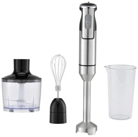 Resigilat: Set blender, tocator si mixer 3 in 1 Oliver Voltz OV51112JSC, 1500W, Metal, 2 viteze, Turbo, Negru/Inox