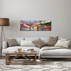 Tablou - Ribeira, Portugalia (cu ceas) (90x30 cm)