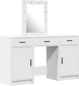 vidaXL Masă de Machiaj cu sertar Alb 50 x 41 x 135 cm Lemn compozit