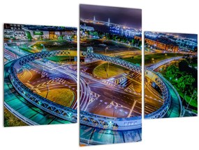 Tablou panorama orașului nocturn (90x60 cm)