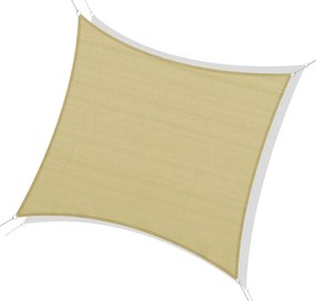 Outsunny Voile de umbrire elegantă 3 x 3 m - Culoare nisip, pentru grădină | Aosom Romania