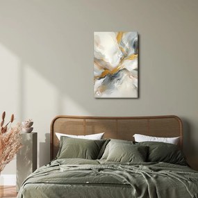 Tablou abstract linii aurii