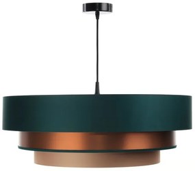 Lustr TRINITI 1xE27/60W/230V verde/cupru pe cablu