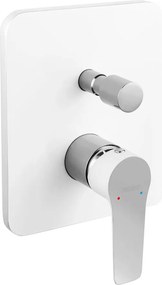 Baterie cada - dus incastrata Ferro Adore alb/crom