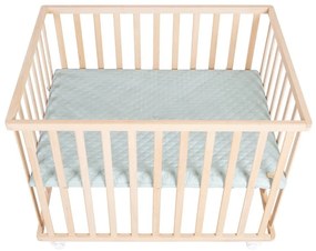 Țarc pentru copii în culoare naturală cu înălțime reglabilă/cu roți 75x100 cm Style – Roba