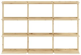 Bibliotecă de perete în culoare naturală din lemn de pin 192x127 cm Groove – Karup Design