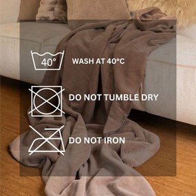 Pătură maro din micropluș/cocolino 150x200 cm Tomo – Tiseco Home Studio