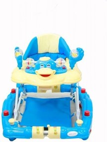 Premergator cu sistem de balansare Baby Care H914 Ratusca, cu melodii, reglabil in 3 trepte de inaltime, Albastru