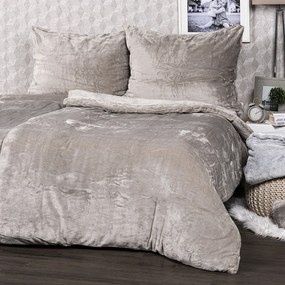 Lenjerie de pat din microflanel 4Home gri, 160 x 200 cm, 70 x 80 cm