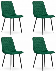 Set 4 Scaune Bucatarie/Dining Clay Catifea Verde