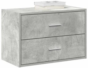 vidaXL Dulap cu 2 sertare Beton Gri 60x31x40 cm Lemn prelucrat