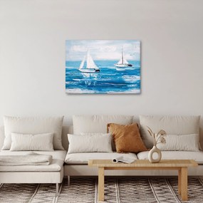 Tablou - Pictură yacht pe mare (70x50 cm)