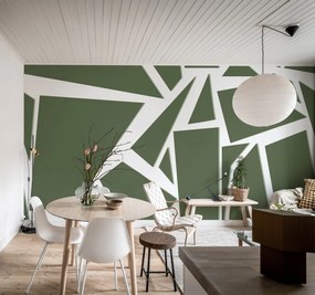 Fototapet, Bold Mosaic, Moss Green, Rebel Walls