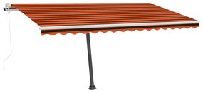 Copertina autonoma retractabila automat oranjmaro 400x300 cm portocaliu si maro, 400 x 300 cm