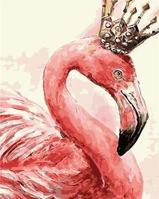 Pictura pe numere cu un cadru "Flamingo" 50x40 cm