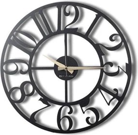 Ceas decorativ Circle, negru, metal, 50x50 cm