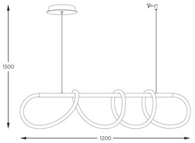 Lustra LED design moderna BALBO negru
