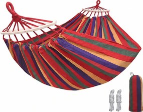 Hamac ZENVIO COMFORT 200x80 cm, rosu + geanta gratuita