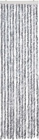 vidaXL Perdea de insecte, alb și gri, 56x200 cm, chenille