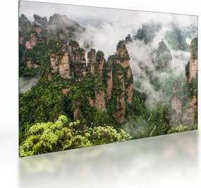 Tablou pe sticlă - Parcul Național Zhangjiajie, China (70x50 cm)