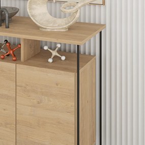 Dulap în culoare naturală cu aspect de lemn de stejar 80x80 cm Dilly – Marckeric