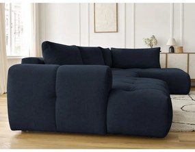 Colțar albastru închis extensibil/cu spațiu de depozitare (cu colț pe partea dreaptă/în formă de "U") Fuji – Bobochic Paris