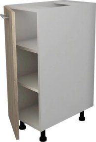 Corp Baza Lecce, 1 Usa, Stejar Sonoma Inchis/Alb, 30 x 50 x 80 cm