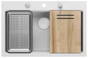 Chiuveta din granit MARC 110 WORKSTATION alb