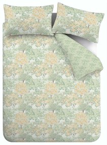 Lenjerie de pat verde pentru pat dublu 200x200 cm Forest Blossom – Catherine Lansfield