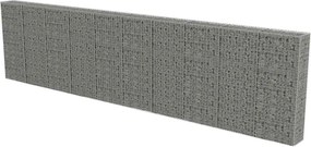vidaXL Perete gabion cu capace, 600 x 30 x 150 cm, oțel galvanizat
