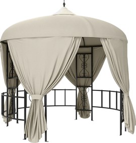 Outsunny Foisor de Gradina Rotund de 3(m), Gazebo Elegant | Aosom Romania