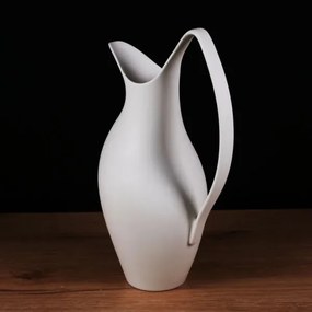 Vază ceramică albă, 33 x 17 x 19 cm