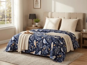 Cuvertura de pat DENIM BIRDS, albastru Dimensiune: 170 x 210 cm