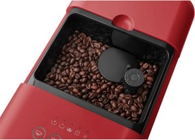 Espressor automat SMEG Collezione BCC02RDMEU, 1350 W, 19 bar, 1,4 l, 8 functii, Rasnita incorporata, Cafea boabe, Spumare lapte, Rosu