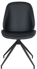 Scaun Monte Carlo rotativ din piele ecoblack