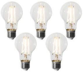 Set de 5 becuri LED E27 reglabile A60 6W 700 lm 2200K