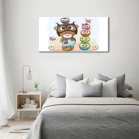 Print pe pânză Ursul și owl