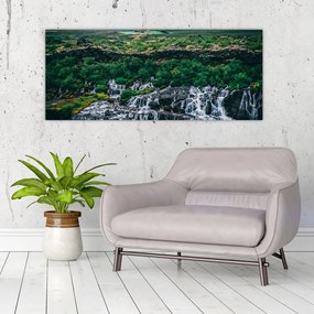 Tablou cu cascade în natură (120x50 cm), în 40 de alte dimensiuni noi