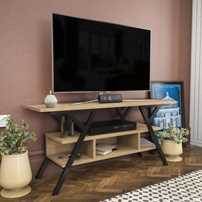 Comoda TV Minerva - Negru, Oak