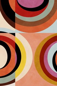 Ilustrație Warm Colors Bauhaus Geometry3, Ana Rut Bre