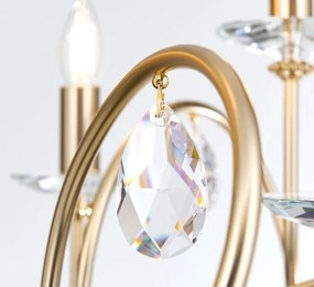 Lampadar stil clasic cu cristale Swarovski Giada auriu mat