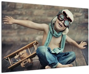 Tablou - Tânăr aviator (90x60 cm)