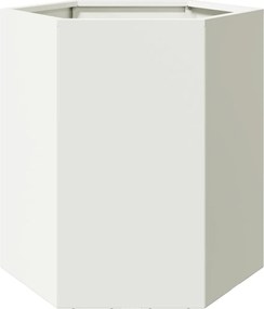 vidaXL Jardinieră de grădină alb 46x40x45 cm oțel hexagonal