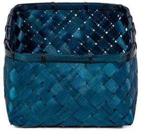 Coș depozitare din bambus Compactor, albastru